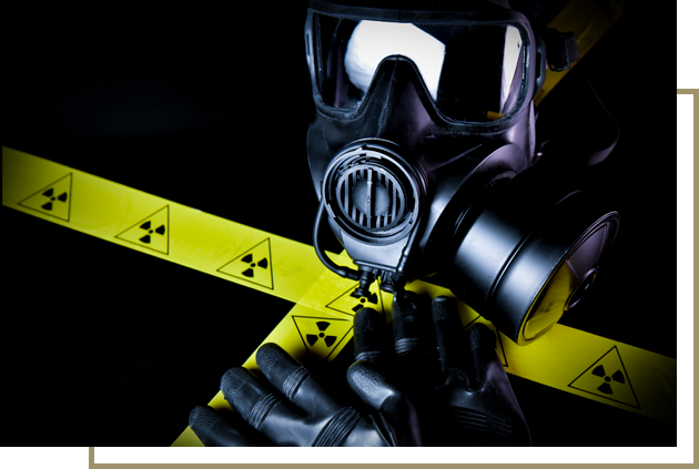Image d'un masque de protection contre les radiations nucléaires